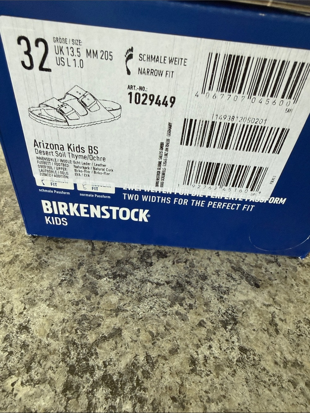 Birkenstock Arizona Kids Two-Strap Sandals in Desert Soil Thyme/Ochre - Picture 2 of 4